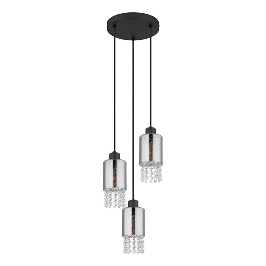 Globo - Pakabinamas sietynas 3xE27/40W/230V diametras 25 cm juoda