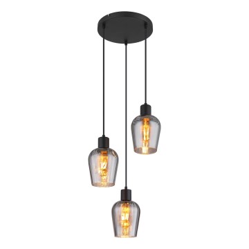 Globo - Pakabinamas sietynas 3xE27/40W/230V diametras 28,5 cm juoda