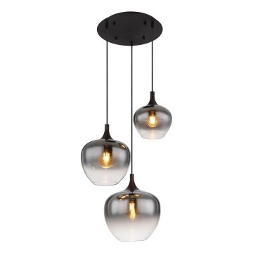 Globo - Pakabinamas sietynas 3xE27/40W/230V diametras 48 cm juoda