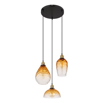 Globo - Pakabinamas sietynas 3xE27/60W/230V diametras 46 cm oranžinė