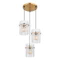 Globo - Pakabinamas sietynas 3xE27/60W/230V diametras 47 cm auksas