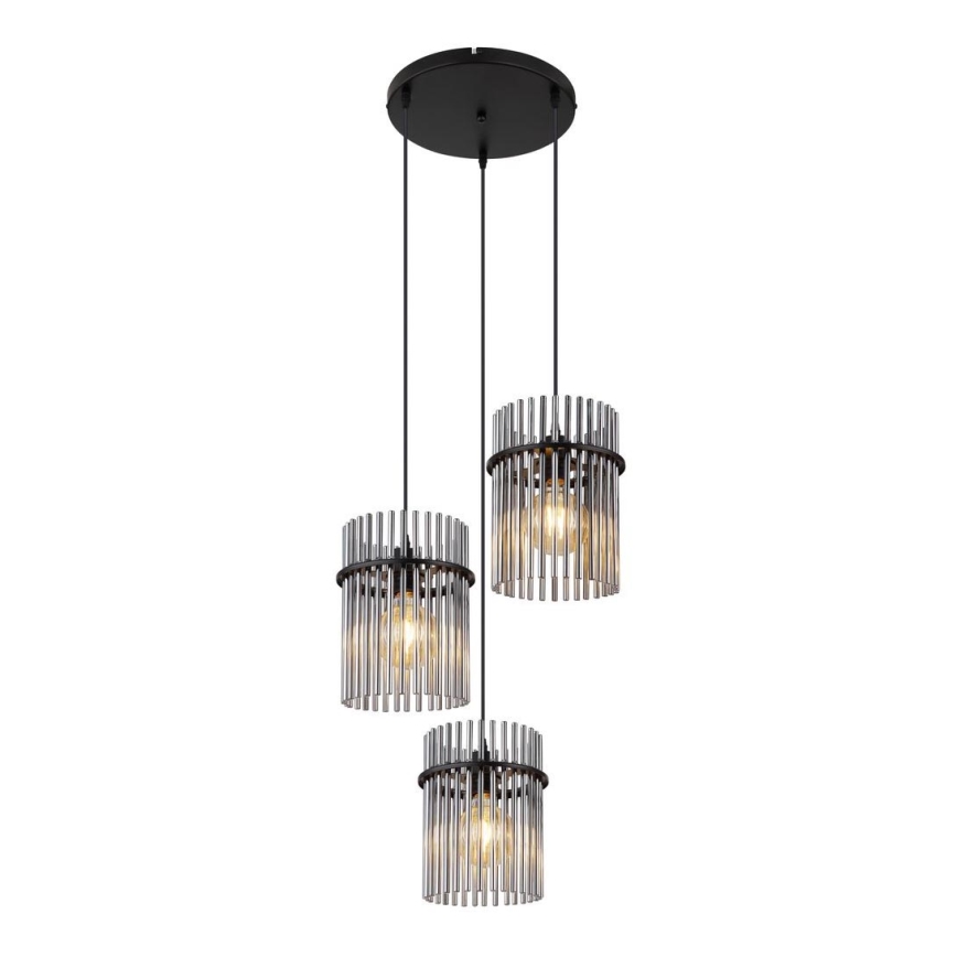 Globo - Pakabinamas sietynas 3xE27/60W/230V diametras 47 cm juoda