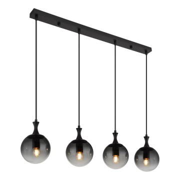 Globo - Pakabinamas sietynas 4xE27/10W/230V juoda
