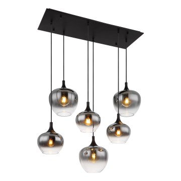 Globo - Pakabinamas sietynas 6xE27/40W/230V juoda