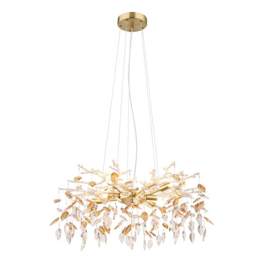 Globo - Pakabinamas sietynas 8xG9/8W/230V diametras 61 cm auksas