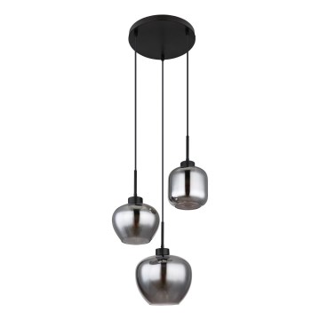 Globo - Pakabinamas šviestuvas ant laido 3xE27/40W/230V juodas