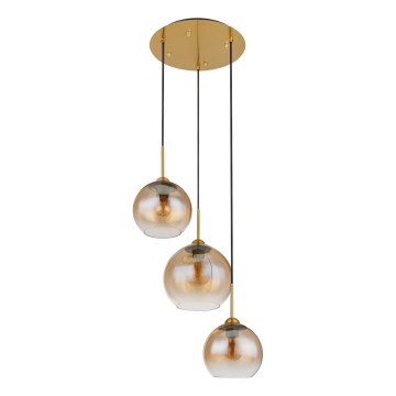 Globo - Pakabinamas šviestuvas ant laido 3xE27/60W/230V žalvaris