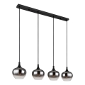 Globo - pakabinamas šviestuvas ant laido 4xE27/40W/230V juodas