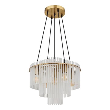 Globo - Pakabinamas šviestuvas ant laido 5xE27/60W/230V auksinis