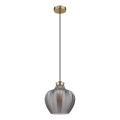 Globo - pakabinamas šviestuvas su laidu 1xE27/60W/230V, skersmuo 22 cm, dūminis