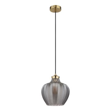 Globo - pakabinamas šviestuvas su laidu 1xE27/60W/230V, skersmuo 22 cm, dūminis