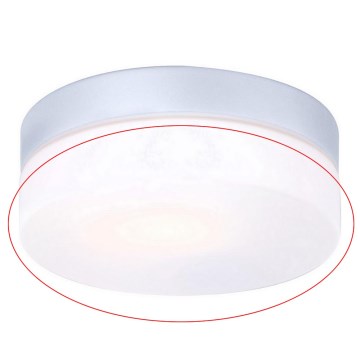 Globo - Pakaitinis stiklas lubiniam šviestuvui VRANOS E27, sidabrinės spalvos, skersmuo 18,4 cm