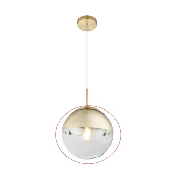Globo - Pakaitinis stiklas šviestuvui VARUS E27, auksinis, skersmuo 20 cm