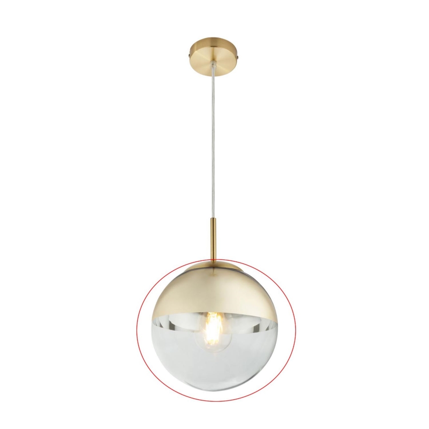 Globo - Pakaitinis stiklas šviestuvui VARUS E27, auksinis, skersmuo 20 cm