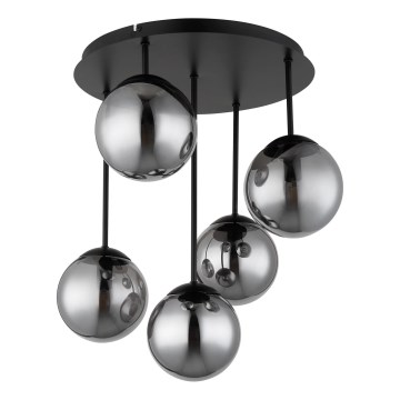 Globo - paviršinis lubų šviestuvas 5xE14/25W/230V juodas