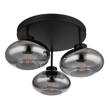 Globo - Prie lubų montuojamas šviestuvas 3xE27ILLU/40W/230V juodas