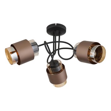 Globo - Prie lubų tvirtinamas šviestuvas 3xE27/40W/230V juodas/bronzinis