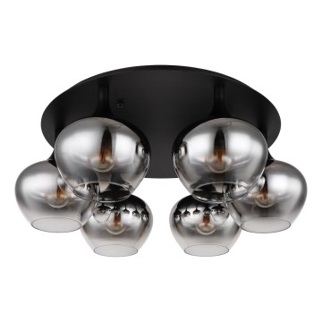 Globo - Prigludęs lubinis šviestuvas 6xE27/40W/230V Ø 65 cm juodas