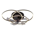 Globo - reguliuojamas LED lubų ventiliatorius LED/40W/230V 3000-6500K juodas + nuotolinis valdymas