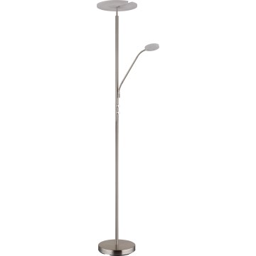 Globo - reguliuojamas LED toršeras LED/28W/230V + LED/5W 3000K blizgus chromas