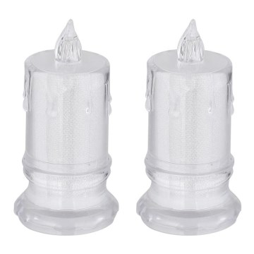Globo - RINKINYS 2x LED žvakė LED/0,25W/3xLR1130