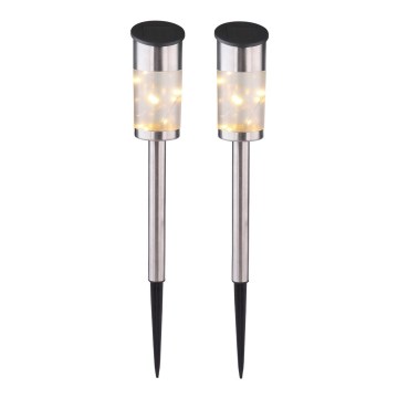 Globo- RINKINYS 2x Saulės energijos lempa 10xLED/0,06W/1,2V IP44