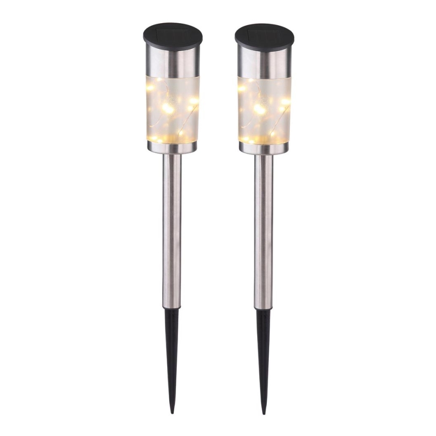 Globo- RINKINYS 2x Saulės energijos lempa 10xLED/0,06W/1,2V IP44