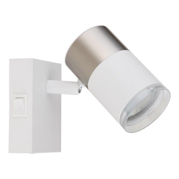Globo - Sieninis akcentinis šviestuvas 1xGU10/25W/230V balta/matinis chromas