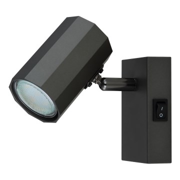 Globo - Sieninis akcentinis šviestuvas 1xGU10/25W/230V juoda