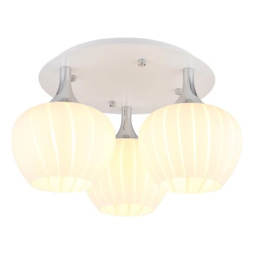 Globo - Tvirtinamas sietynas 3xE27/40W/230V balta