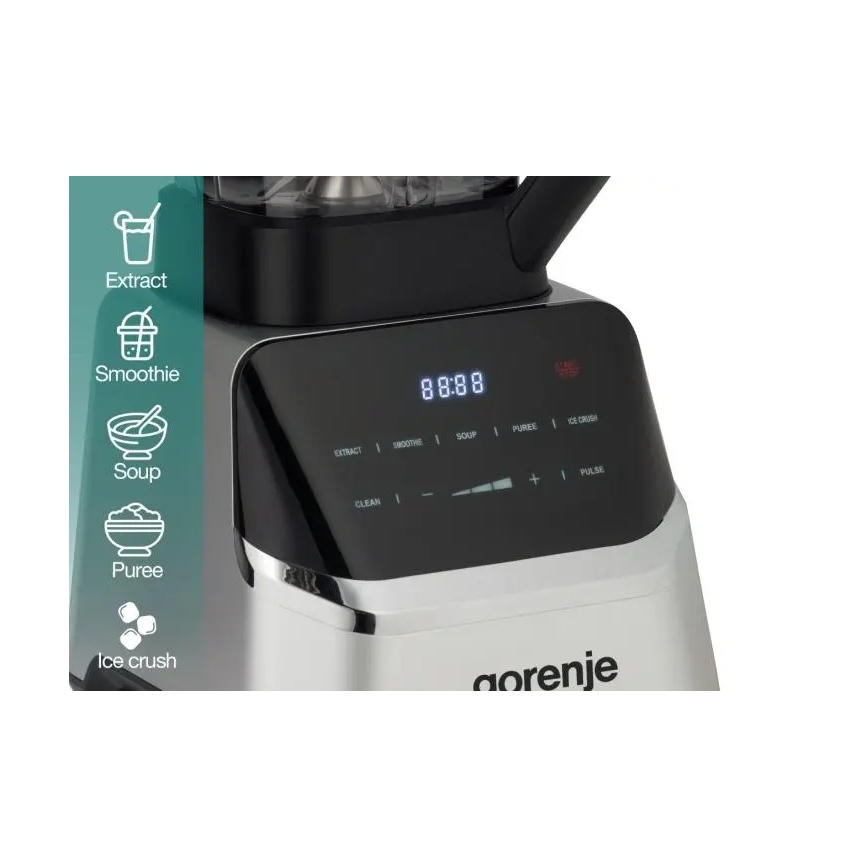GORENJE BP1500DE - Stalinis blenderis 2 l 1500W/230V nerūdijančio plieno/juoda