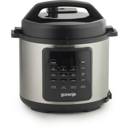GORENJE GMC6SBK - Multifunkcinis elektrinis puodas 6 l, 8 funkcijų viename, 1000W/230V, iš nerūdijančio plieno
