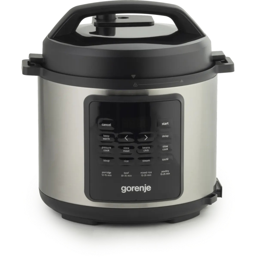 GORENJE GMC6SBK - Multifunkcinis elektrinis puodas 6 l, 8 funkcijų viename, 1000W/230V, iš nerūdijančio plieno