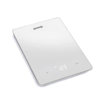 GORENJE KT10LBW - Skaitmeninė virtuvinė svarstyklė 3xAAA balta
