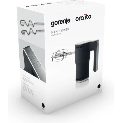 GORENJE M400ORAB - Rankinis mikseris 400W/230V juodas/nerūdijančio plieno