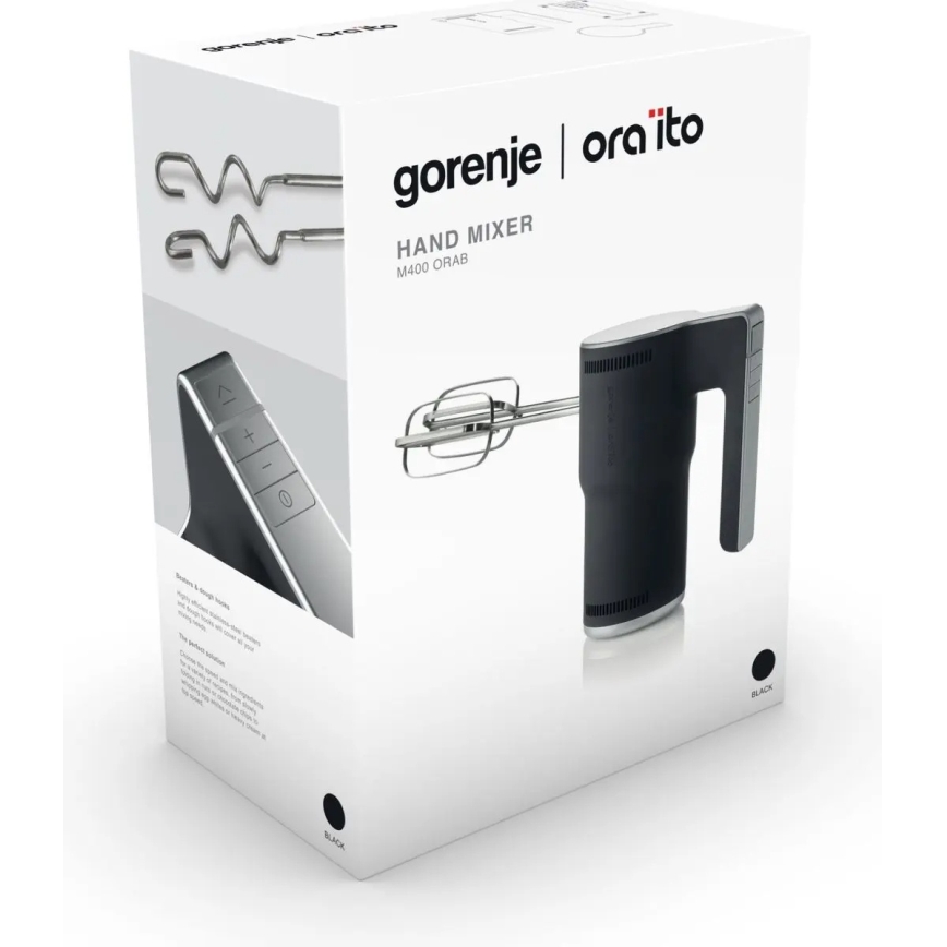 GORENJE M400ORAB - Rankinis mikseris 400W/230V juodas/nerūdijančio plieno