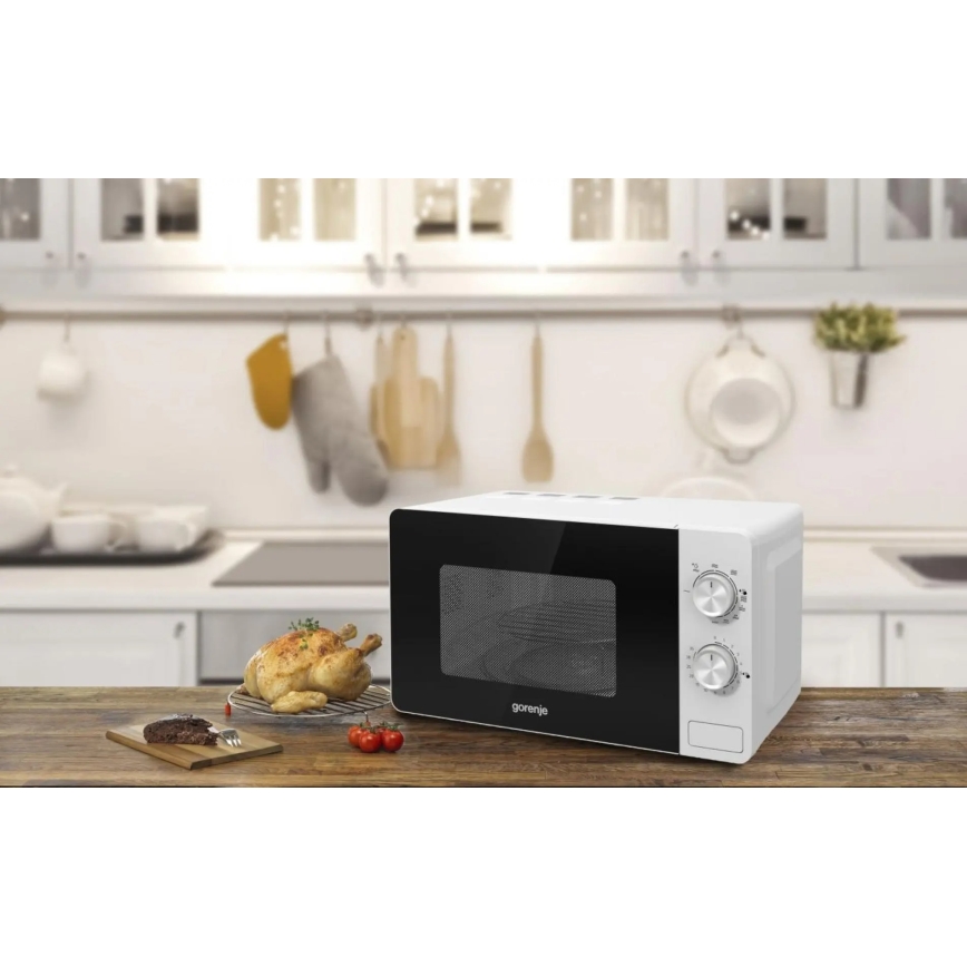 GORENJE MO20E2W - Mikrobangų krosnelė su griliu 800 W/230 V 20 l balta