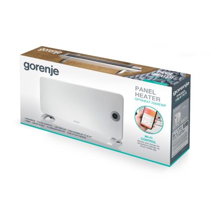 GORENJE OPTIHEAT 2000EWP - Išmanusis elektrinis šildytuvas/konvektorius 2000W IP44 Wi-Fi baltas
