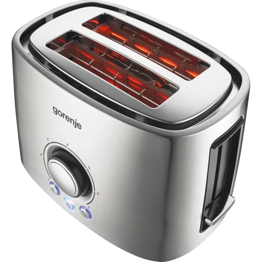 GORENJE T1000E - Skrudintuvas su dviem angomis ir šildymo grotelėmis 1000W/230V iš nerūdijančio plieno