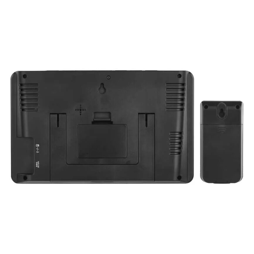 Oro stotelė su LCD ekranu GoSmart 230V/3xAAA + 2×AAA Wi-Fi Tuya juoda