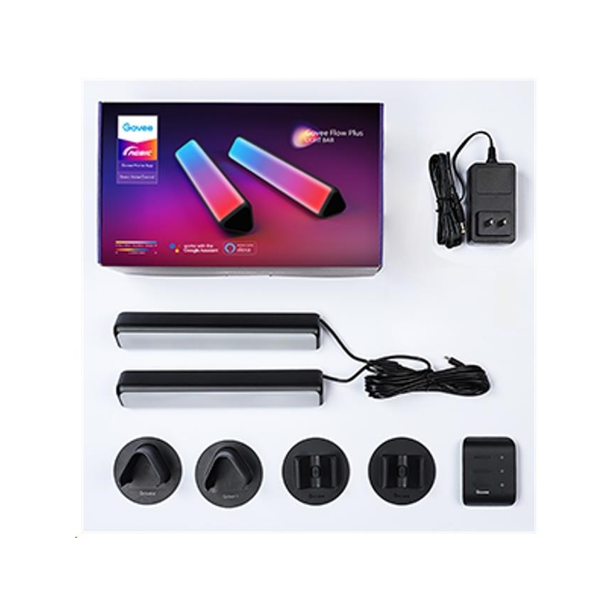 Govee - RINKINYS 2x Flow Plus IŠMANUSIS LED TV ir ŽAIDIMŲ apšvietimas - RGBICWW Wi-Fi