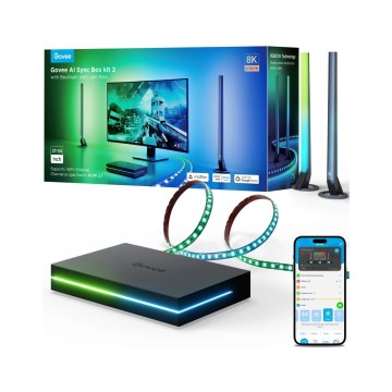 Govee - AI Sync Box Kit 2 Išmanus PC apšvietimo rinkinys 27-34