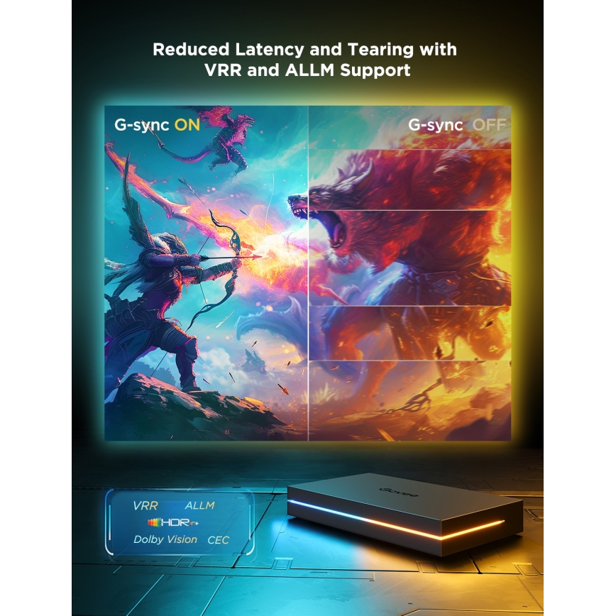 Govee - AI Sync Box Kit 2 Išmanus PC apšvietimo rinkinys 27-34 + LED panelės Wi-Fi