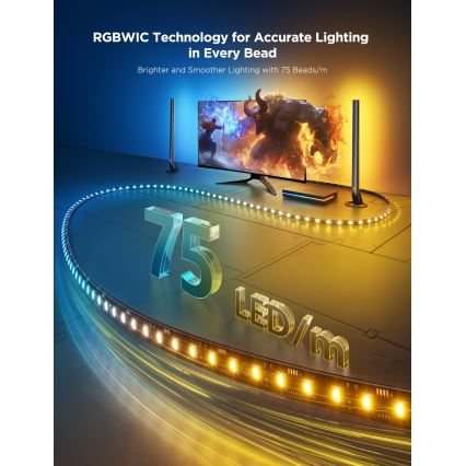 Govee - AI Sync Box Kit 2 Išmanus PC apšvietimo rinkinys 27-34 + LED panelės Wi-Fi