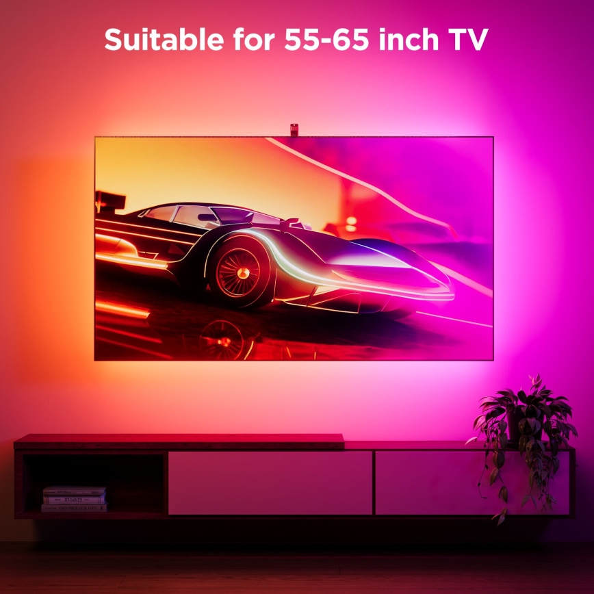 Govee - Backlight 3S Netflix TV 55-65" SMART LED foninis apšvietimas RGBICW Wi-Fi + nuotolinio valdymo pultas