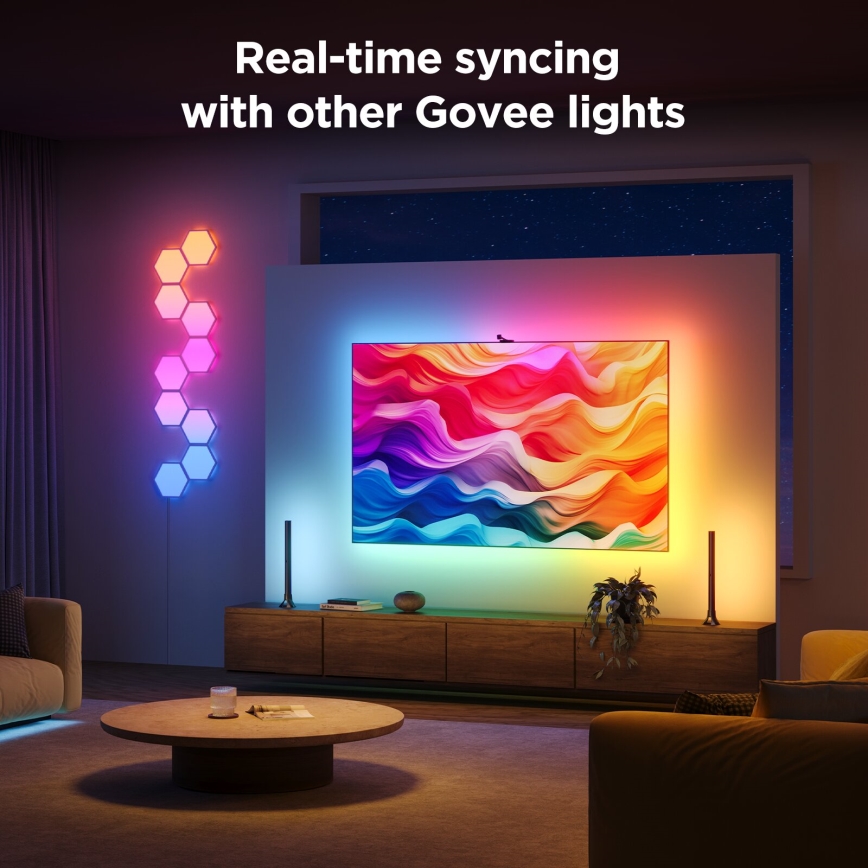Govee - Backlight 3S Netflix TV 55-65" SMART LED foninis apšvietimas RGBICW Wi-Fi + nuotolinio valdymo pultas