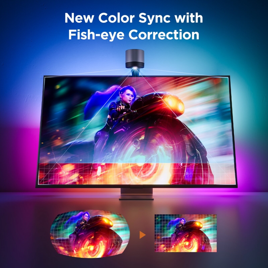Govee - Backlight 3S Netflix TV 55-65" SMART LED foninis apšvietimas RGBICW Wi-Fi + nuotolinio valdymo pultas