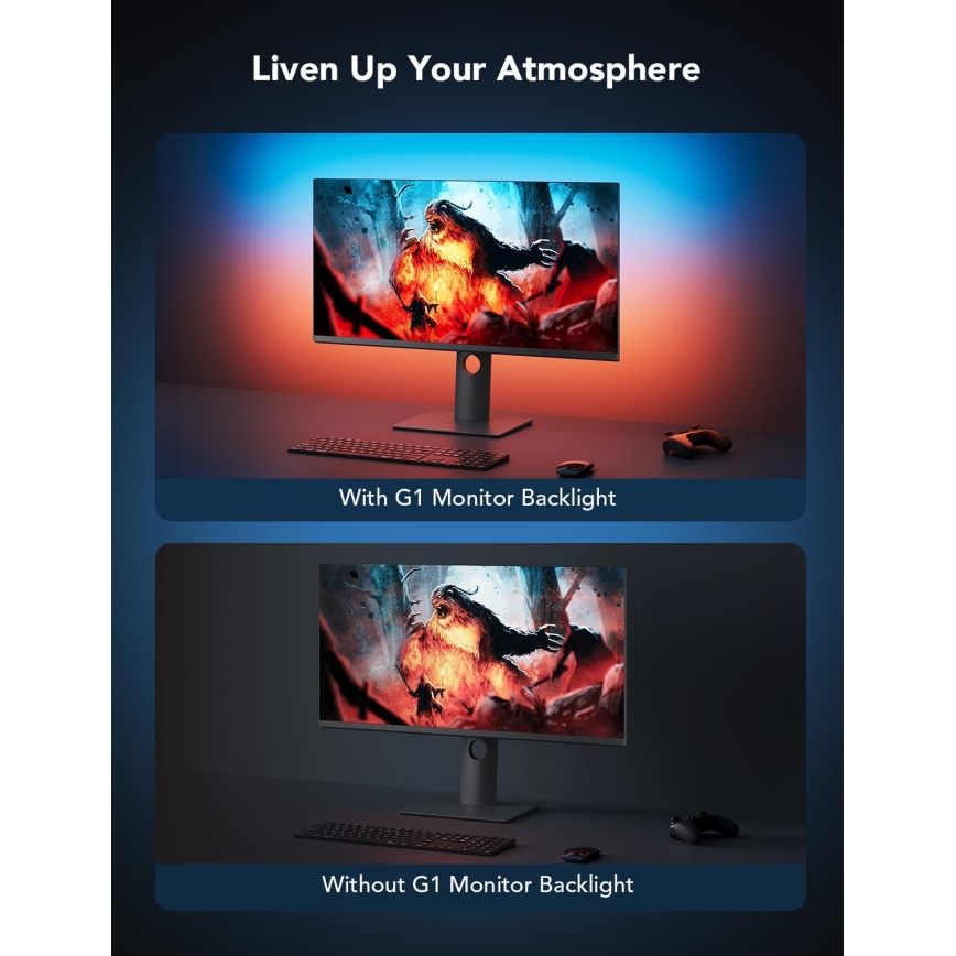 Govee - Dreamview G1 Smart LED RGBIC Monitoriaus apšvietimas 27-34" Wi-Fi