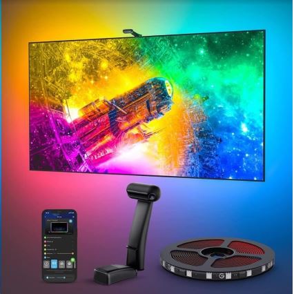 Govee - DreamView T2 DUAL TV 55-65" SMART LED foninis apšvietimas RGBIC Wi-Fi + nuotolinio valdymo pultas