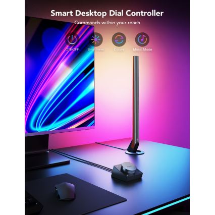 Govee - išmanios žaidimų Wi‑Fi LED panelės + Smart Dual valdiklis, baltas